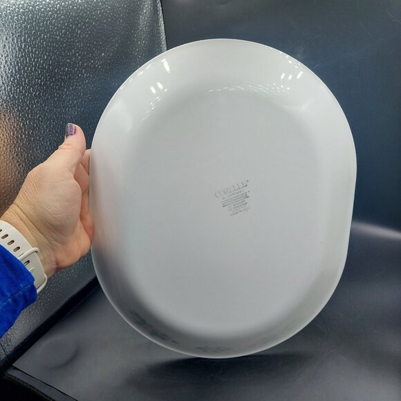 2 Corelle By Corning Winter Holly Days Christmas Oval Serving Platter Plate Dish - Picture 6 of 7